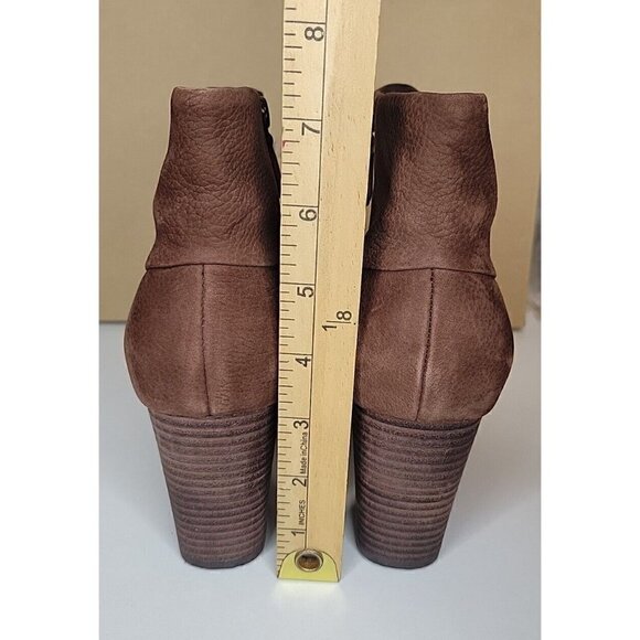 Cole Haan Cassidy Ankle Chestnut Brown Nubuck leather heels Booties boots 9.5B - Picture 12 of 14